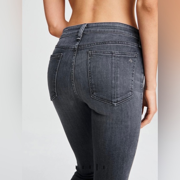 RAG & BONE Cate Mid-Rise Ankle Skinny with Side Zipper in “Abbey Road” - Picture 4 of 14